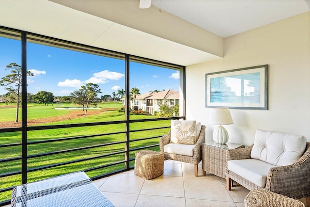 view of sunroom