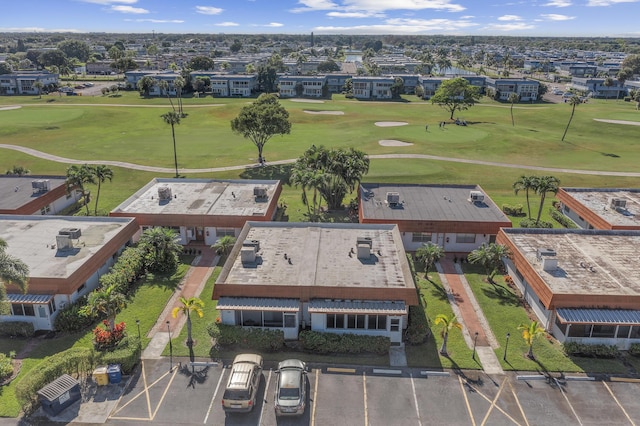 drone / aerial view featuring golf course view