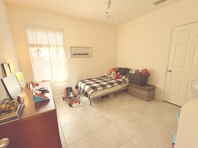 view of tiled bedroom