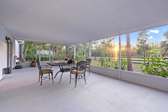 view of sunroom