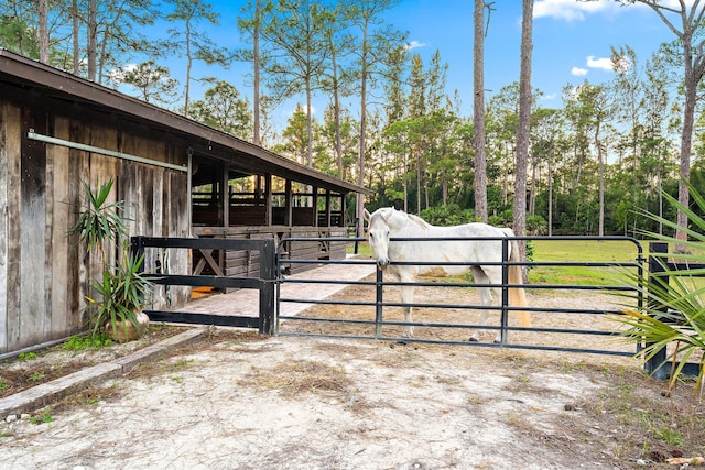 view of horse barn