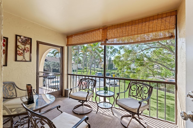 view of sunroom / solarium