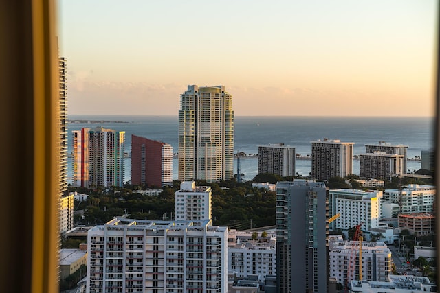 view of city featuring a water view