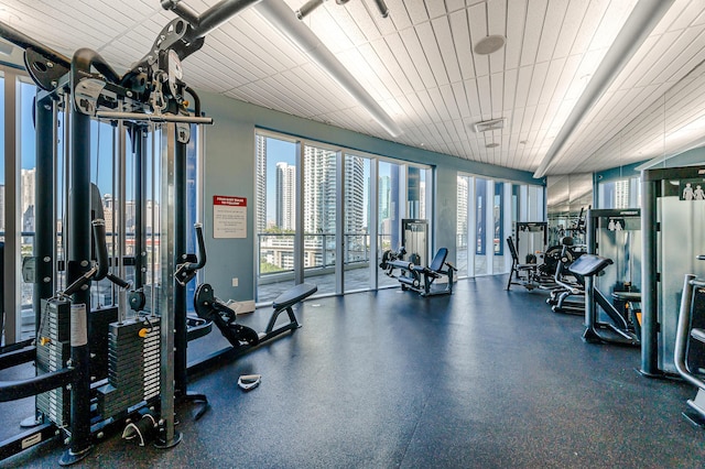 view of workout area