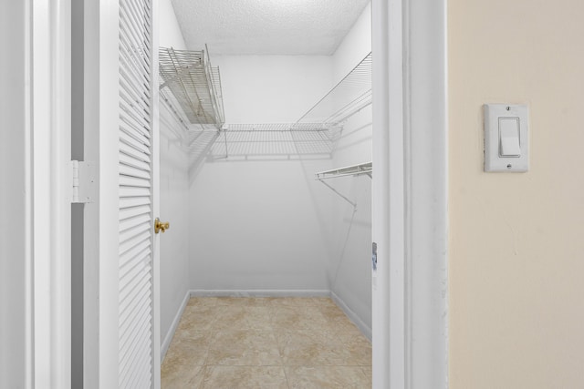 view of walk in closet