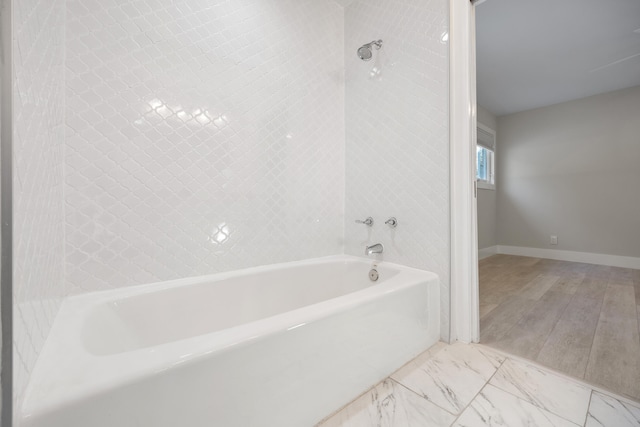 bathroom featuring wood-type flooring