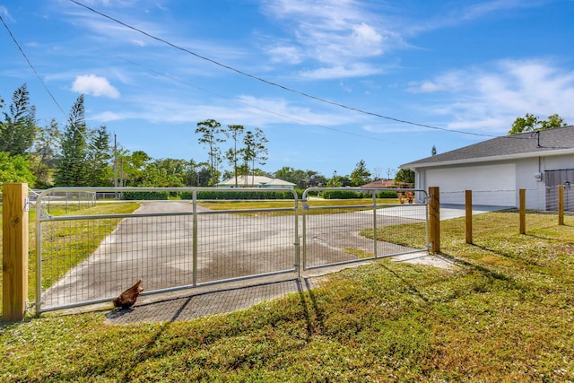 exterior space with a yard