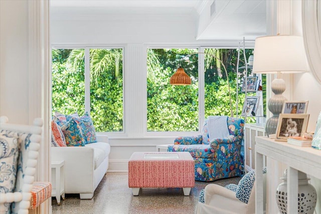 sunroom / solarium with a wealth of natural light