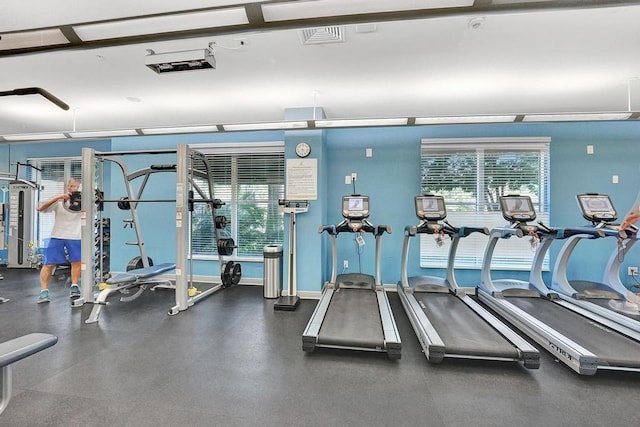 view of exercise room