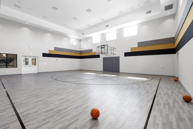 view of basketball court featuring basketball court