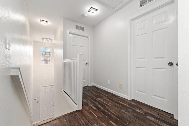 hall featuring dark hardwood / wood-style flooring