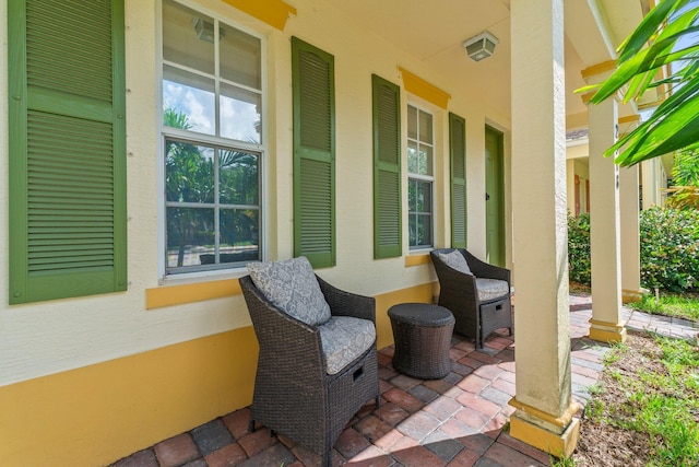 view of patio with a porch