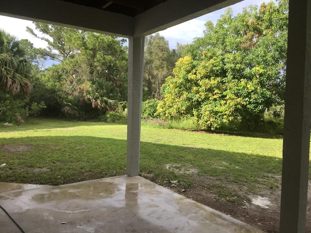 view of yard with a patio