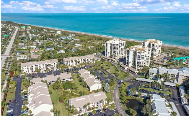 2400 S Ocean Dr Unit 6523, Fort Pierce, FL 34949 - drone / aerial view featuring a beach view and a water view