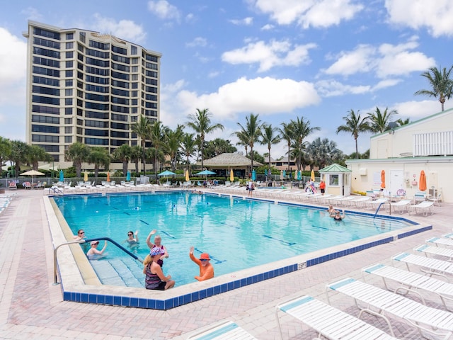 view of pool with a patio