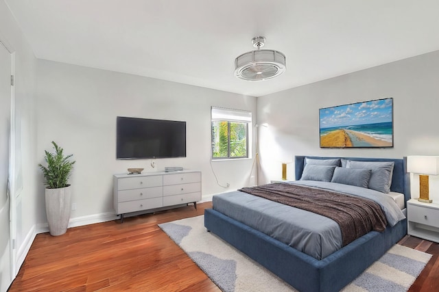 bedroom featuring hardwood / wood-style flooring