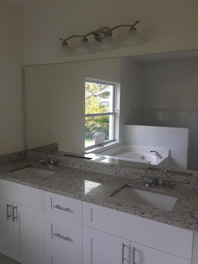 bathroom with vanity