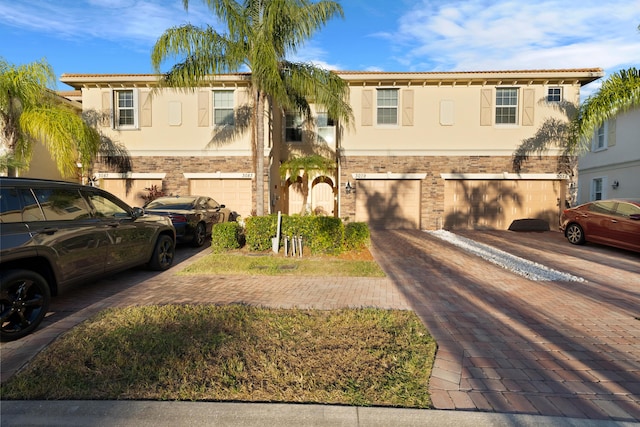 view of front of home featuring a garage