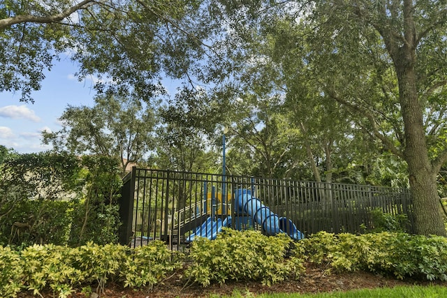 exterior space featuring a playground