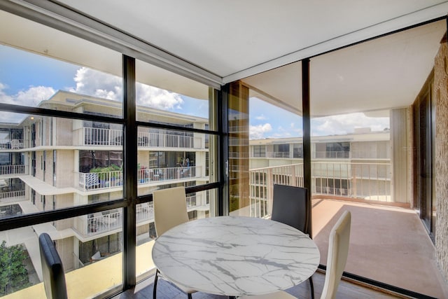 view of sunroom