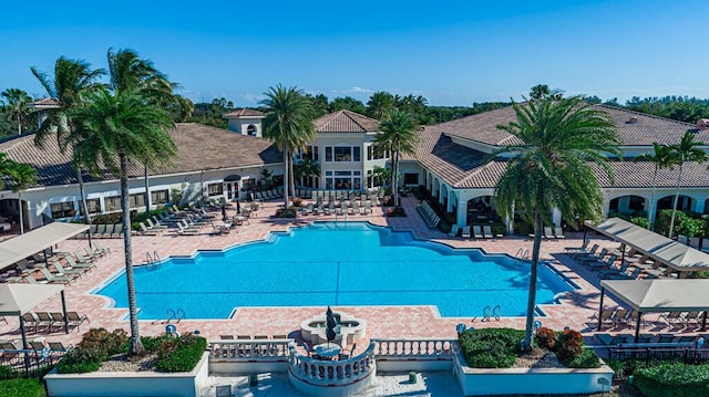 view of pool with a patio