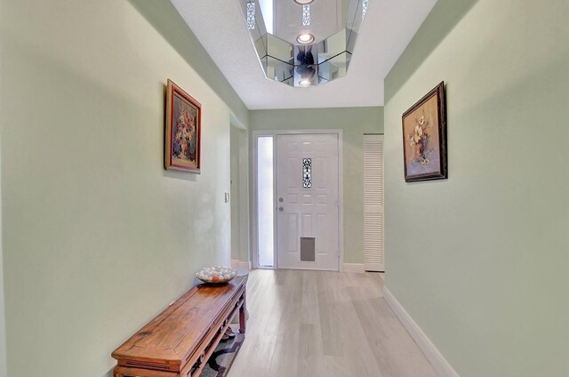 entrance foyer featuring light hardwood / wood-style floors