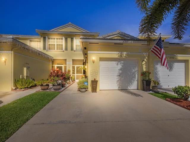 view of front of home featuring a garage