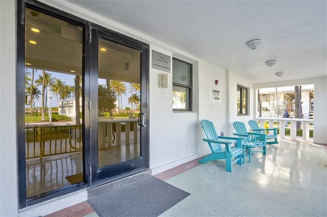 exterior space featuring covered porch