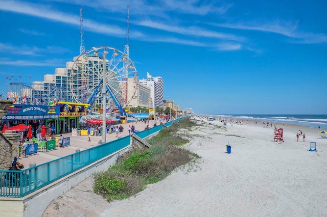 water view featuring a beach view