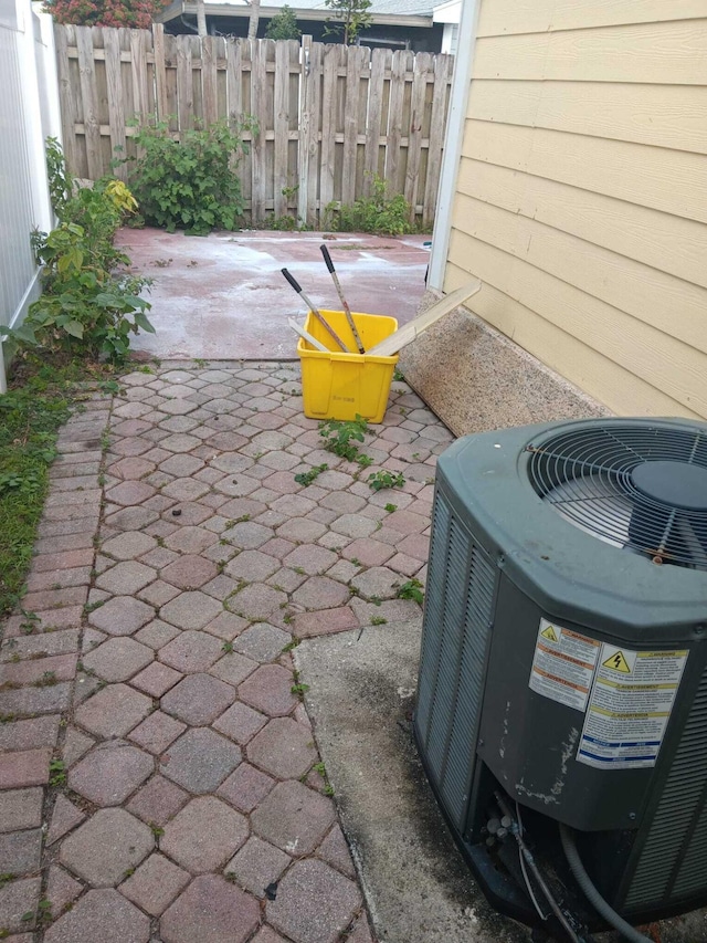 view of patio featuring central air condition unit