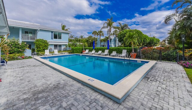 view of pool with a patio area