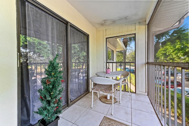 view of sunroom