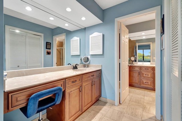 bathroom with vanity