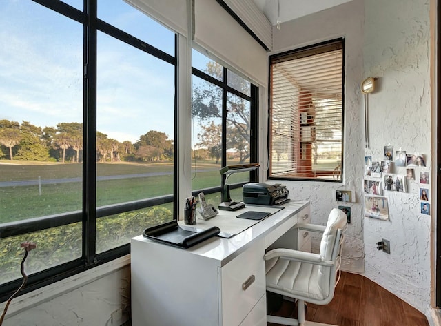 office featuring light wood-type flooring