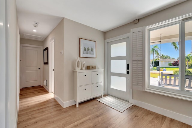 interior space featuring light hardwood / wood-style flooring