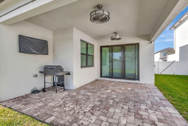 view of patio / terrace featuring area for grilling