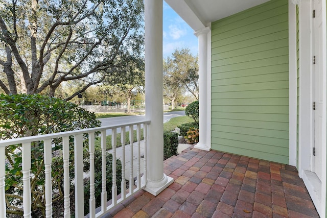 balcony with covered porch