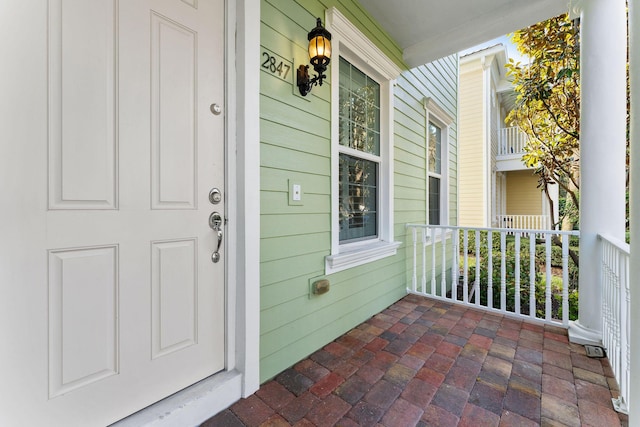 view of doorway to property