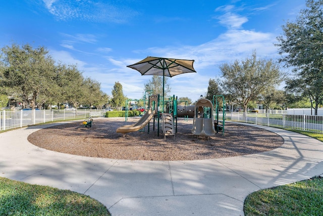 view of jungle gym