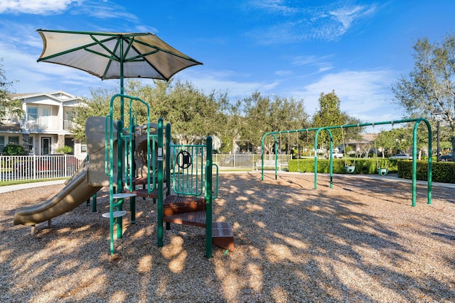 view of jungle gym