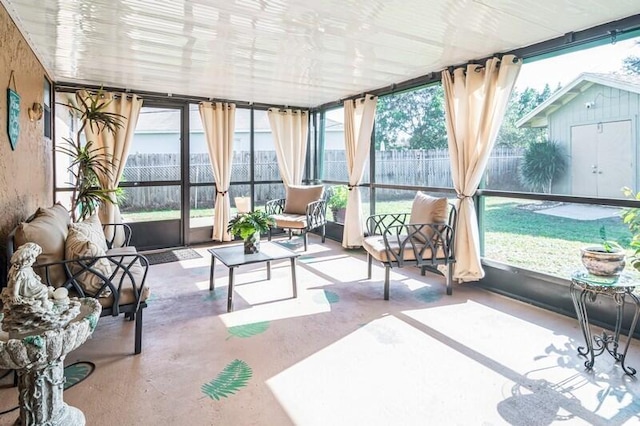 sunroom featuring a healthy amount of sunlight