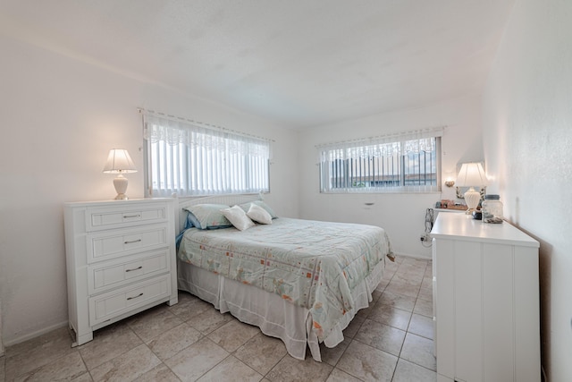 view of tiled bedroom