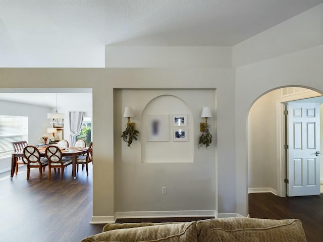 interior space featuring dark hardwood / wood-style floors