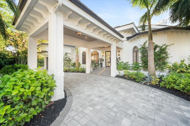 view of patio with a porch