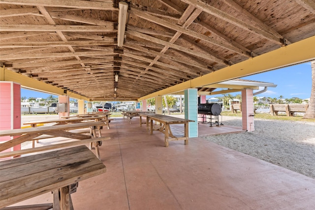 view of patio with area for grilling