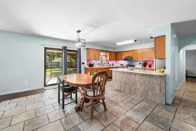 view of dining space