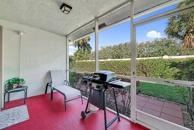 view of sunroom