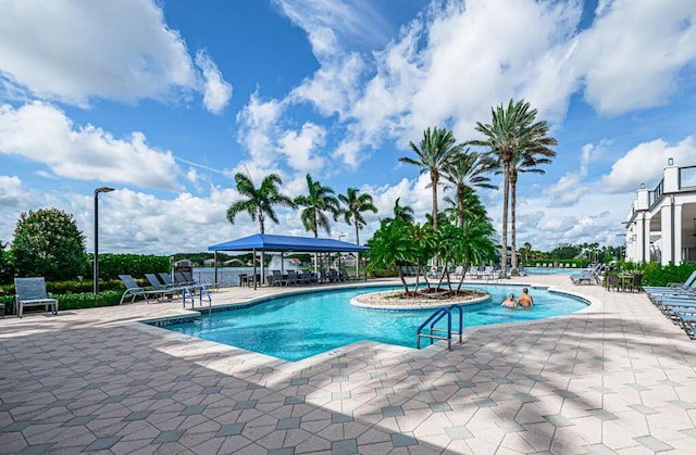 view of pool with a patio area