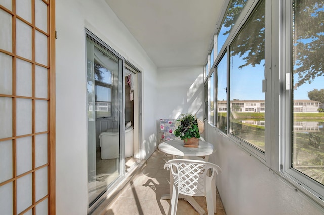 view of sunroom / solarium