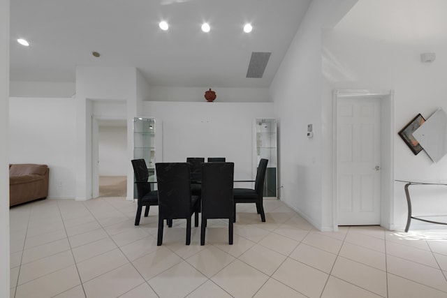 view of tiled dining space